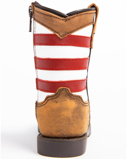 Toddler Boys' USA Flag Western Boots - Broad Square Toe
