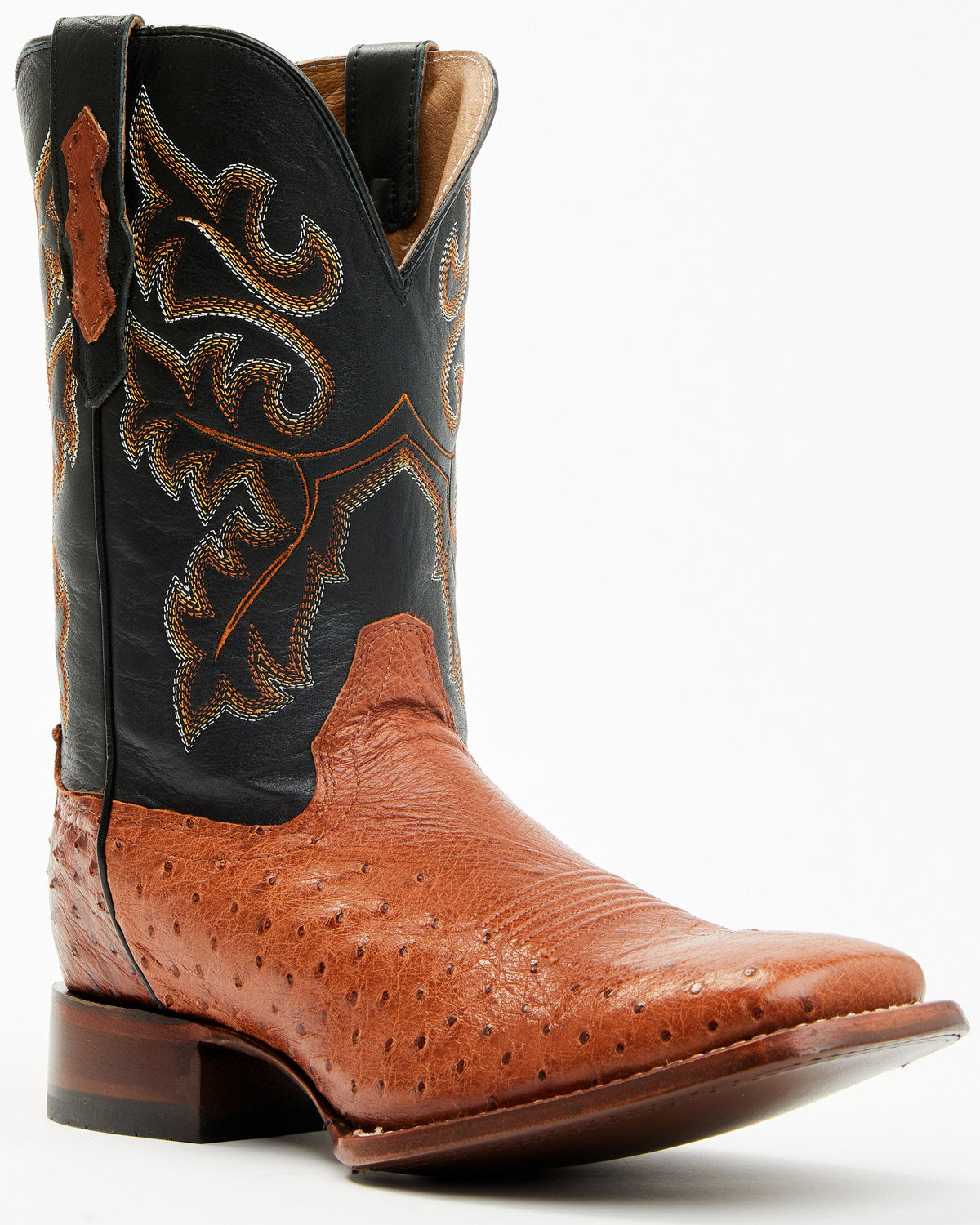 Men's Exotic Ostrich Western Boots - Broad Square Toe