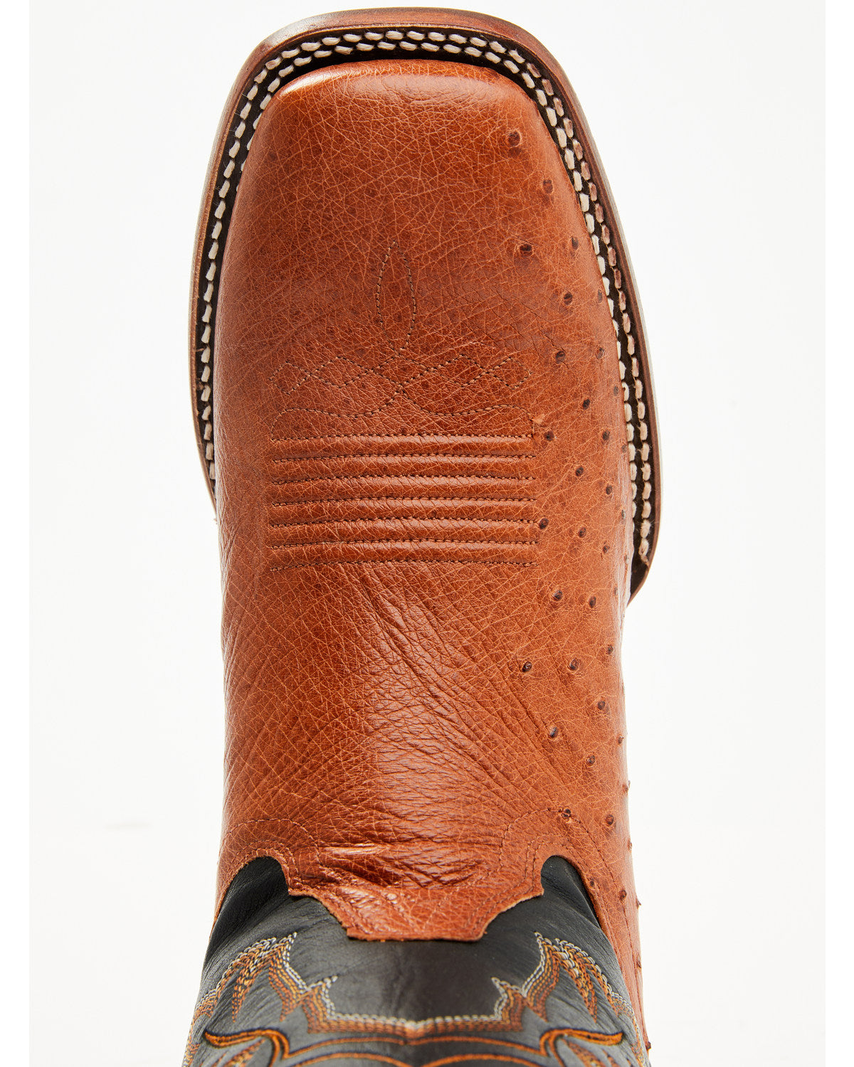 Men's Exotic Ostrich Western Boots - Broad Square Toe