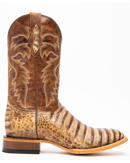 Men's Caiman Belly Western Boots - Broad Square Toe