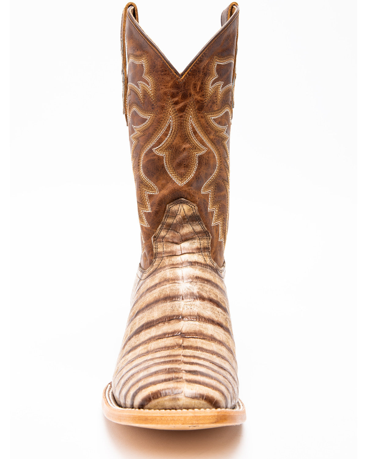 Men's Caiman Belly Western Boots - Broad Square Toe
