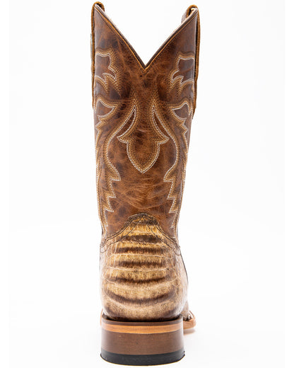 Men's Caiman Belly Western Boots - Broad Square Toe