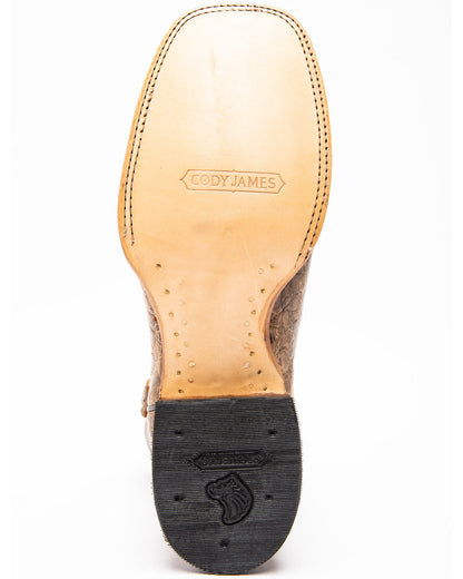 Men's Caiman Belly Western Boots - Broad Square Toe