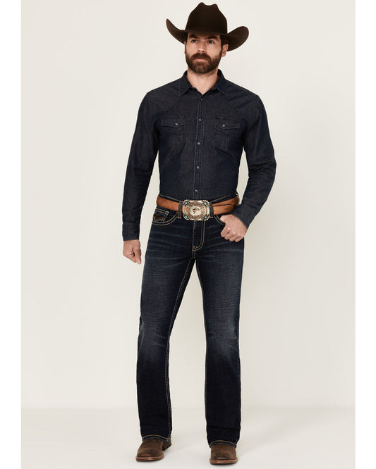 Men's Night Ranger Wash Wyatt Slim Bootcut Stretch Denim Je