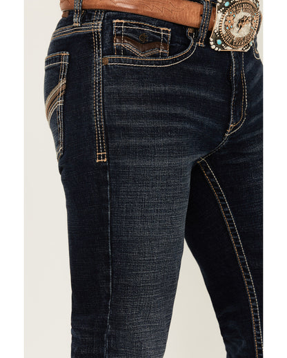 Men's Night Ranger Wash Wyatt Slim Bootcut Stretch Denim Je