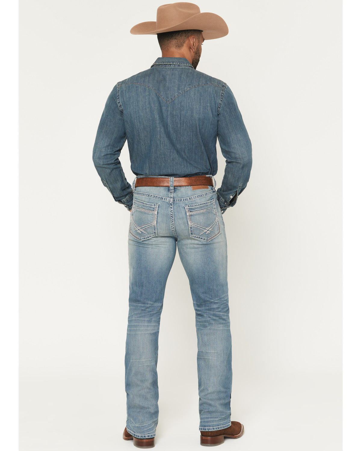 Men's Rattler Wash Wyatt Slim Bootcut Stretch Denim Jeans