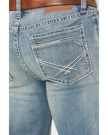 Men's Rattler Wash Wyatt Slim Bootcut Stretch Denim Jeans
