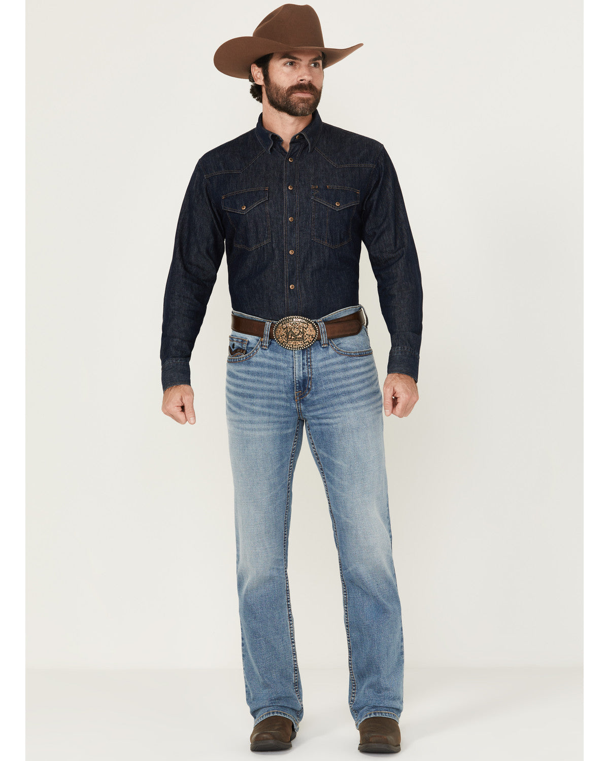 Men's Highland Wash Wyatt Slim Bootcut Stretch Denim Jeans