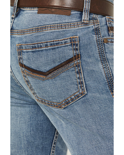 Men's Highland Wash Wyatt Slim Bootcut Stretch Denim Jeans