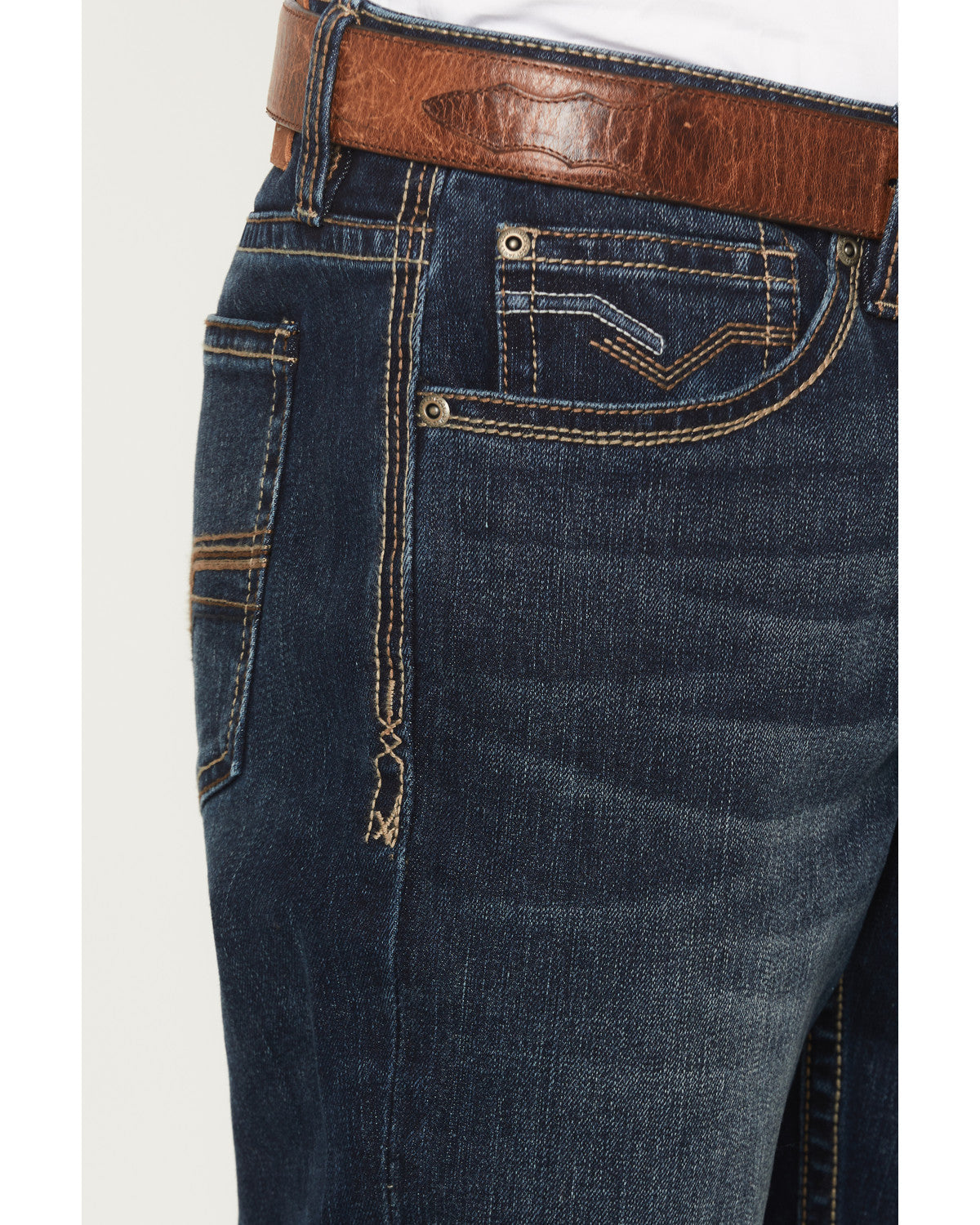 Men's Brock Wash Wyatt Slim Bootcut Stretch Denim Jeans