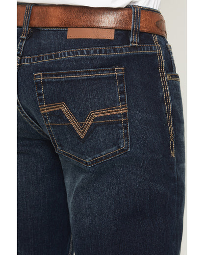 Men's Brock Wash Wyatt Slim Bootcut Stretch Denim Jeans