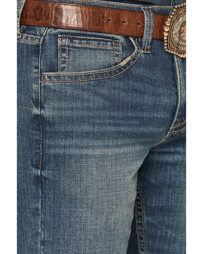 Men's Grullo Wash Wyatt Slim Bootcut Stretch Denim Jeans