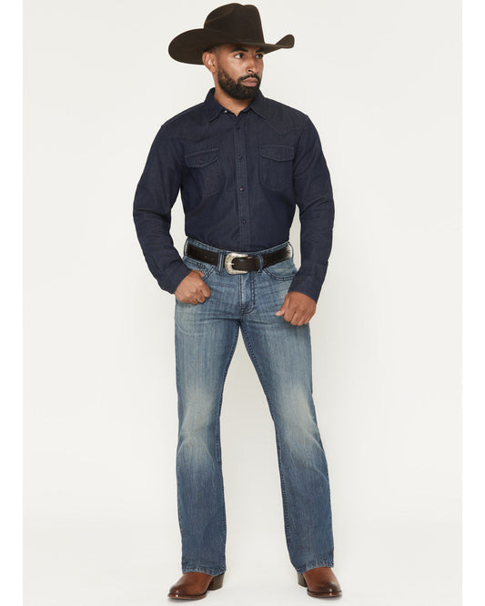 Men's Texas Wash Wyatt Slim Bootcut Stretch Denim Jeans