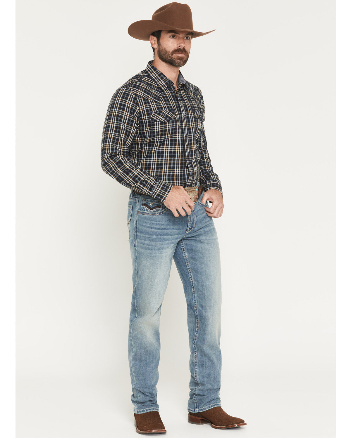 Men's Rowdy Wash Jackson Slim Straight Stretch Denim Jeans