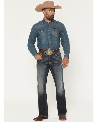 Men's Cayanne Wash Duke Relaxed Bootcut Stretch Denim Jeans