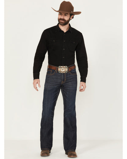 Men's Night Hawk Wash Duke Relaxed Bootcut Stretch Denim Je