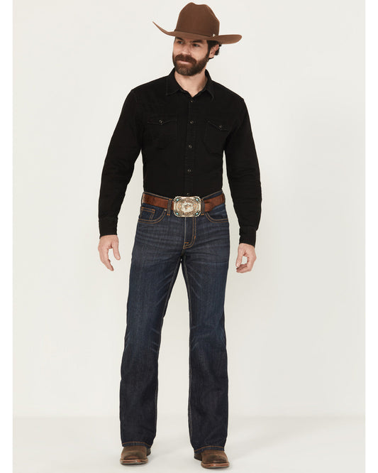 Men's Night Hawk Wash Duke Relaxed Bootcut Stretch Denim Je