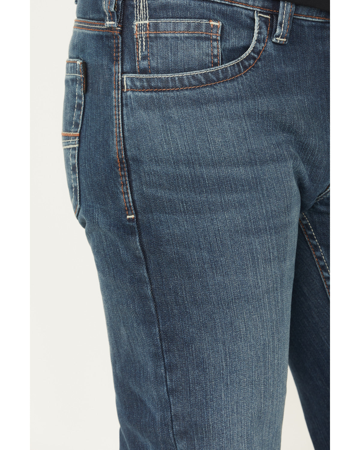 Men's FR Medium Wash Bozeman Slim Bootcut Stretch Denim Wor