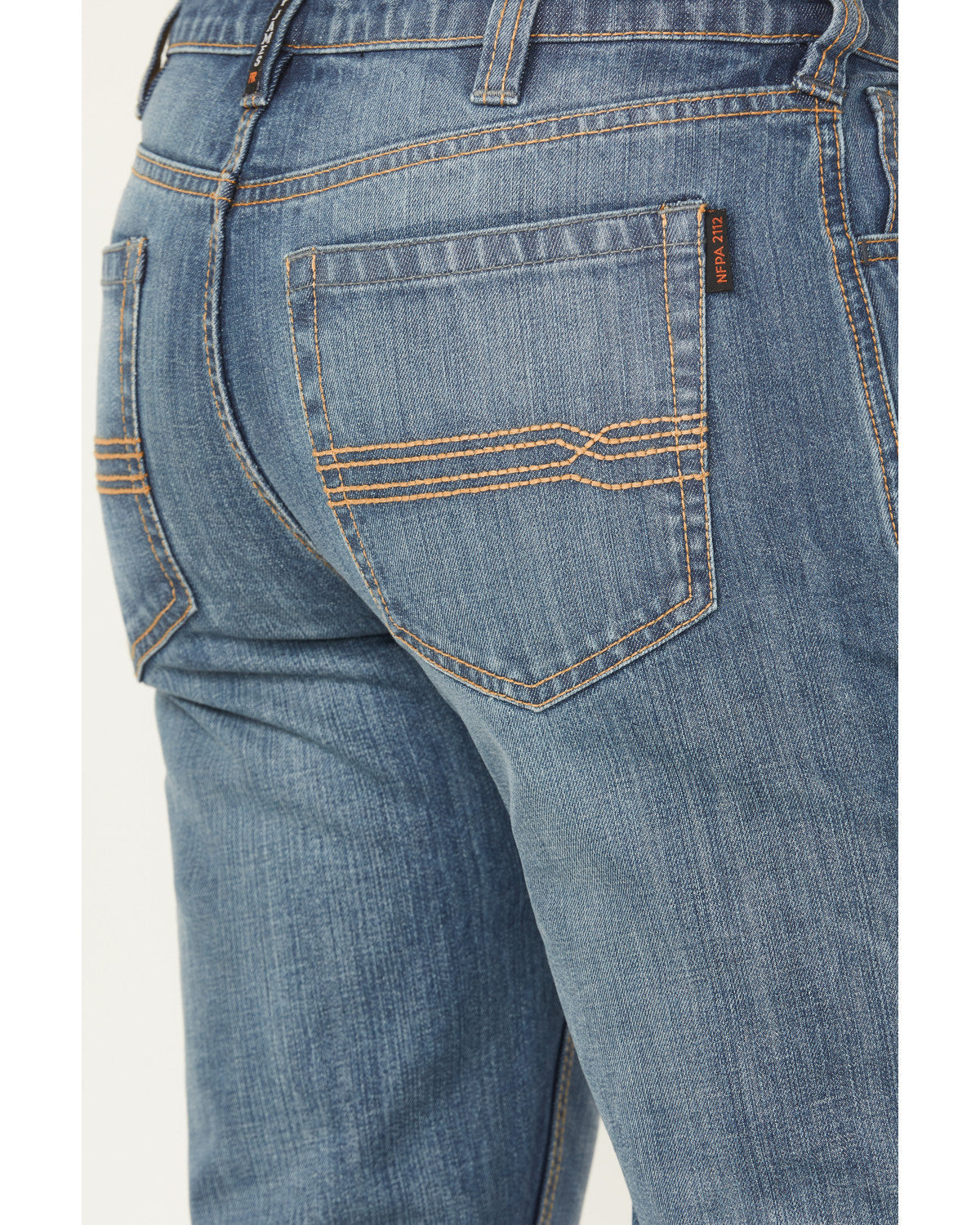Men's FR Light Wash Equalizer Straight Denim Work Jeans