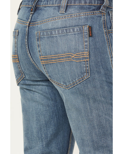 Men's FR Light Wash Equalizer Straight Denim Work Jeans