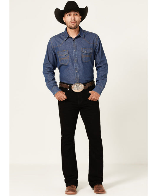 Men's Night Rider Wash Wyatt Slim Bootcut Stretch Denim Jea