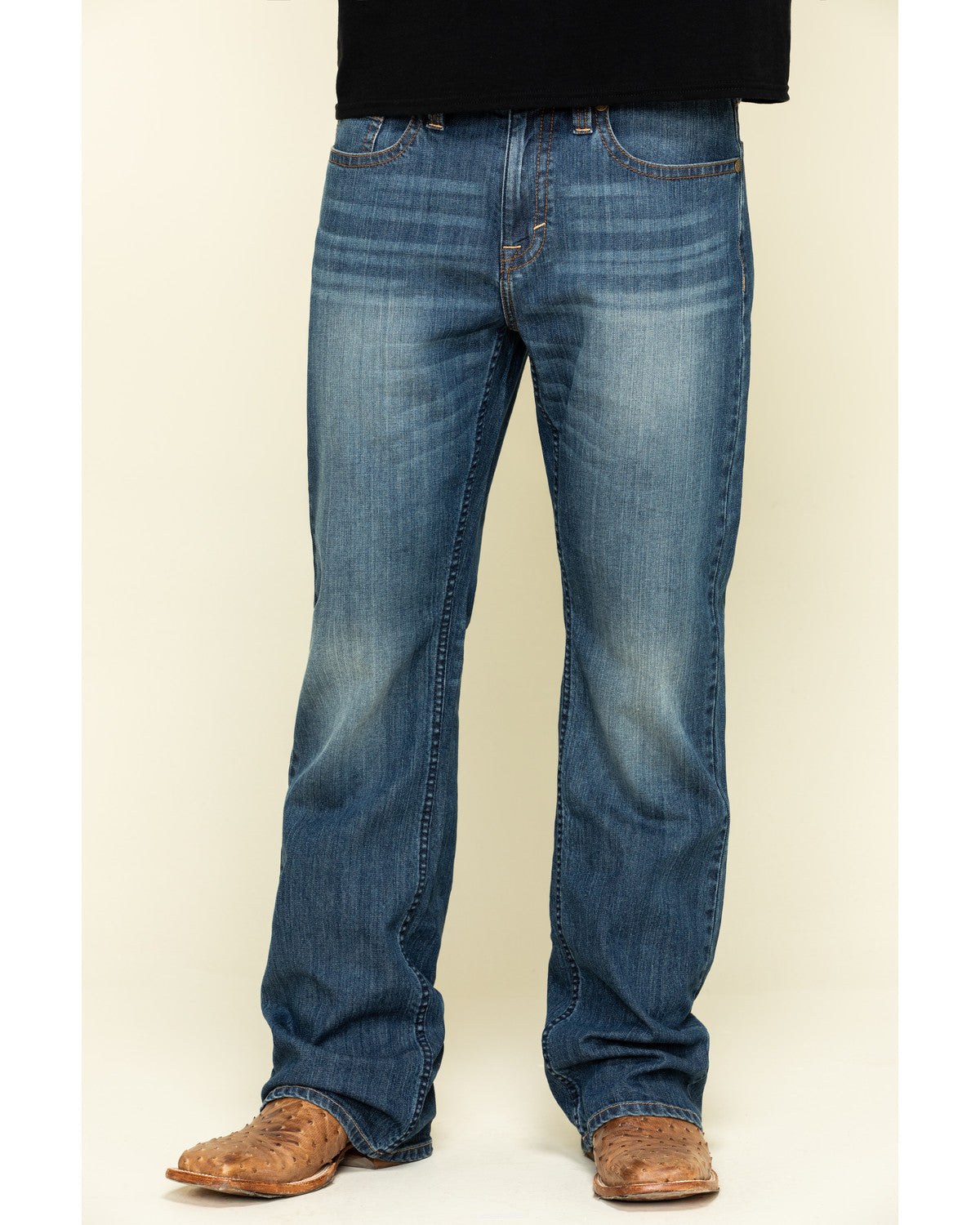 Men's Wolfstooth Wash Duke Relaxed Bootcut Stretch Denim Je