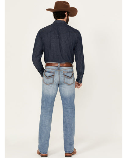Men's Fire Water Wash Jackson Slim Straight Stretch Denim J