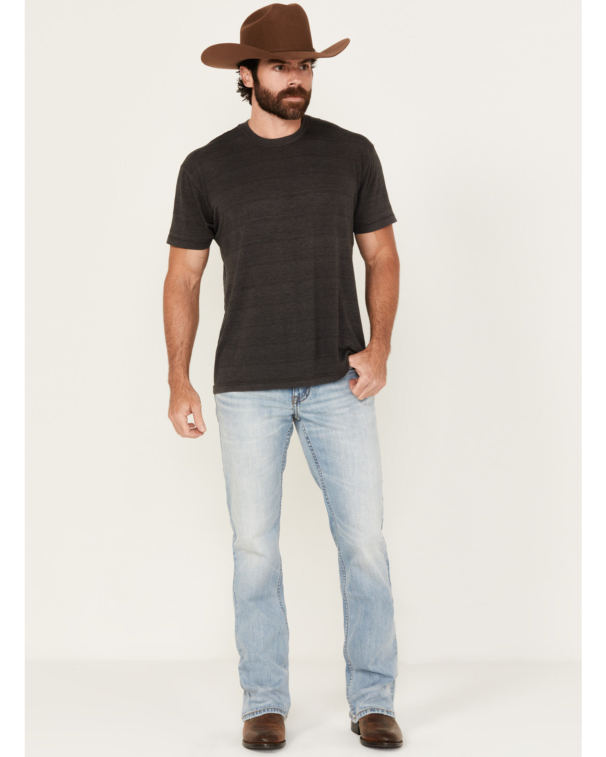 Men's Cowboy Wash Duke Relaxed Bootcut Stretch Denim Jeans