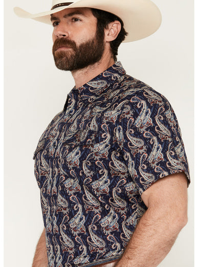 Men's Easy Livin' Paisley Print Short Sleeve Snap Western S