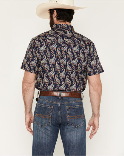 Men's Easy Livin' Paisley Print Short Sleeve Snap Western S