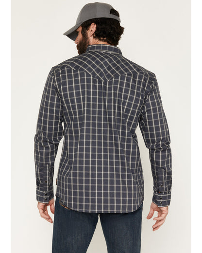 Men's FR Maricopa Plaid Print Long Sleeve Snap Work Shirt