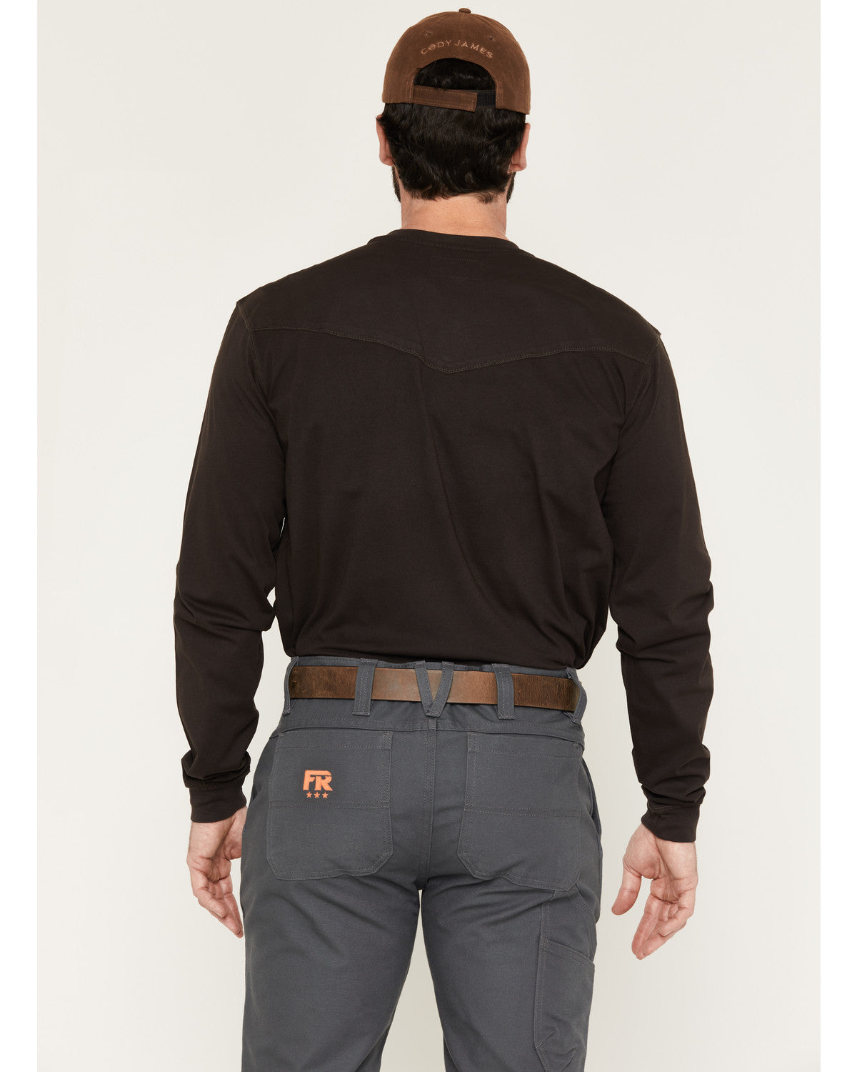 Men's FR Roughneck Solid Long Sleeve Snap Henley Work Shirt