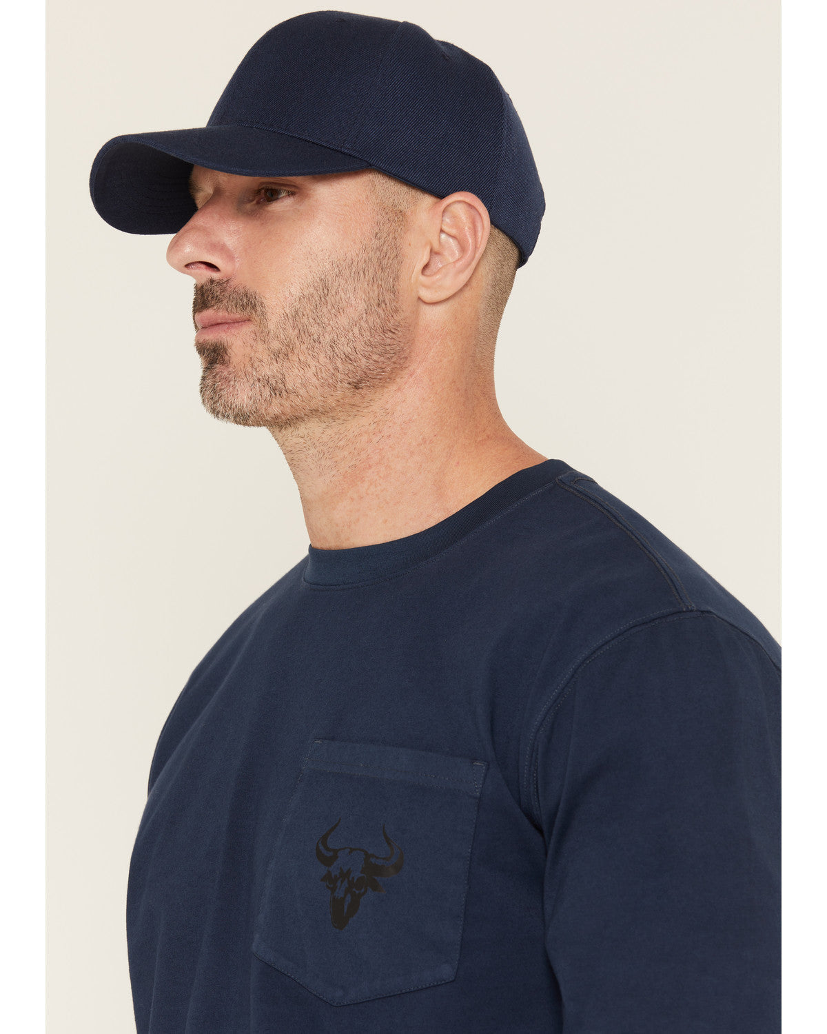 Men's FR Pocket Bull Solid Snap Long Sleeve Work Shirt