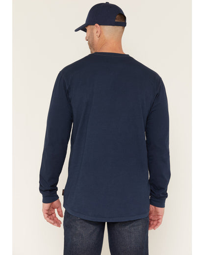 Men's FR Pocket Bull Solid Snap Long Sleeve Work Shirt