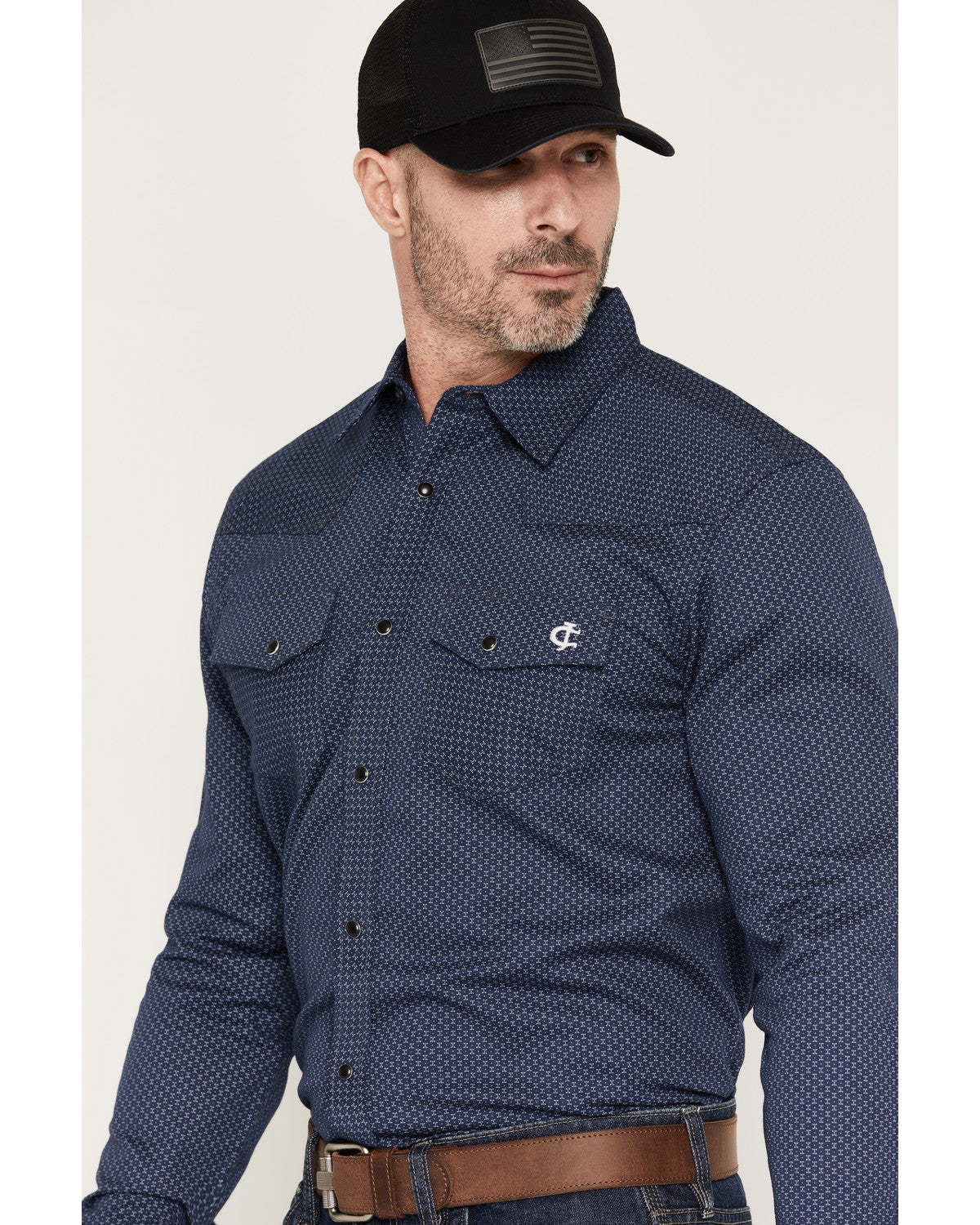 Men's FR Medora Print Long Sleeve Snap Stretch Western Work