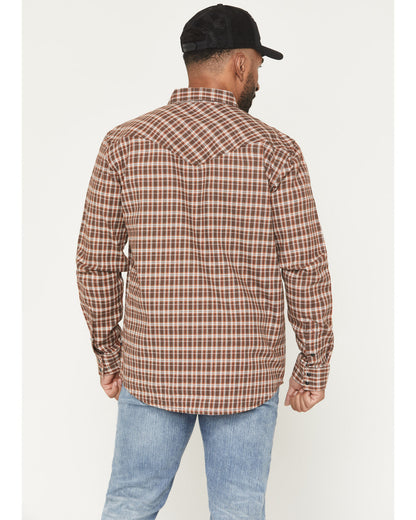 Men's FR Hondo Plaid Print Long Sleeve Snap Stretch Work Sh