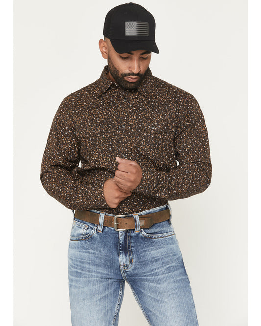 Men's FR Milkweed Printed Long Sleeve Stretch Work Shirt