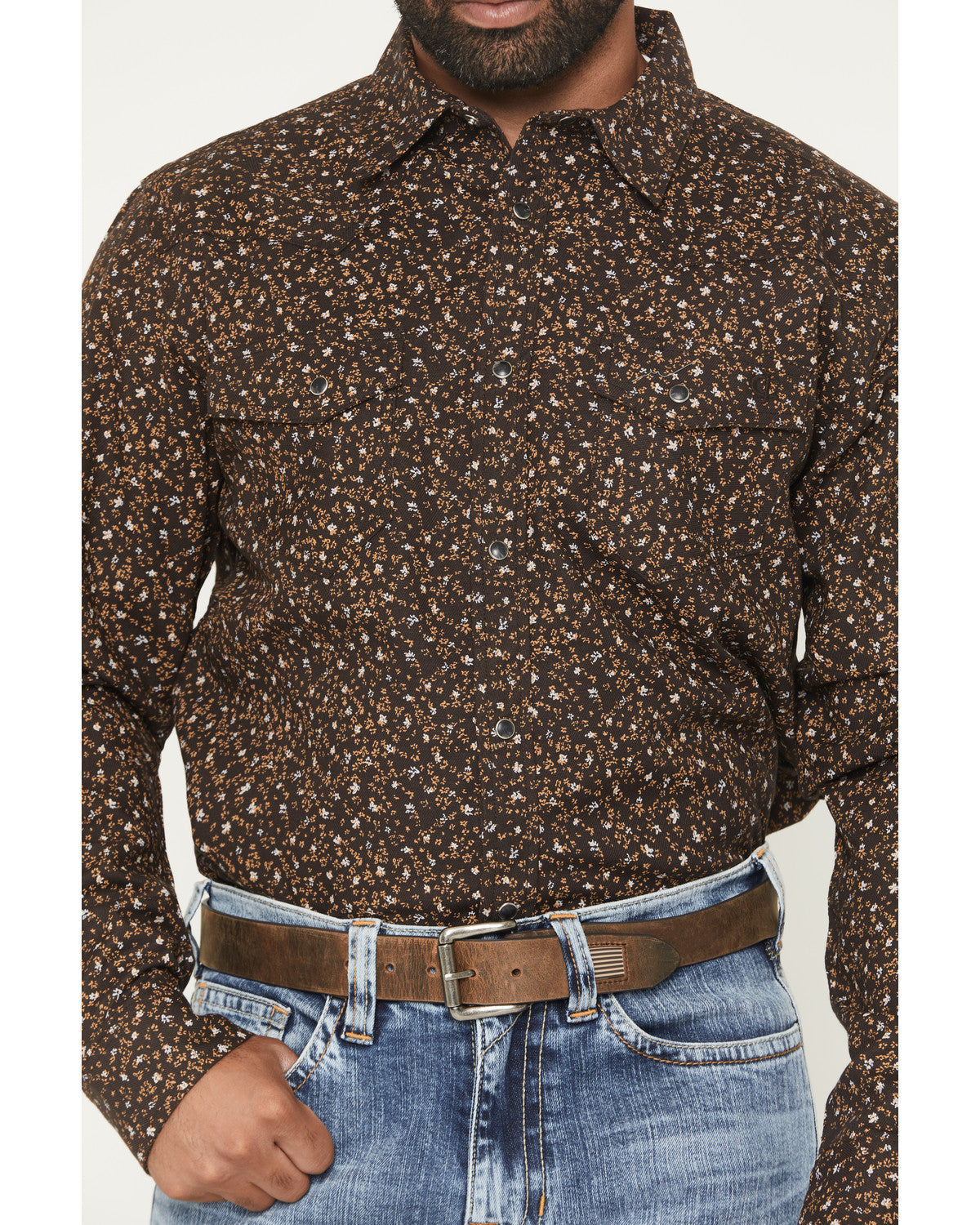Men's FR Milkweed Printed Long Sleeve Stretch Work Shirt