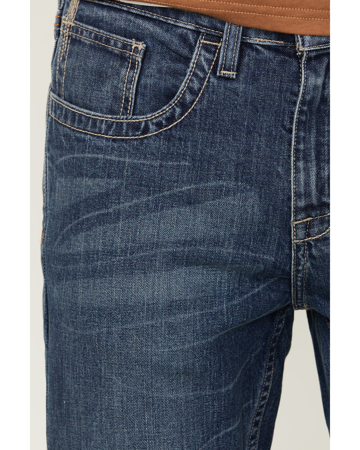 Men's FR Medium Wash Rigid Slim Bootcut Work Jeans