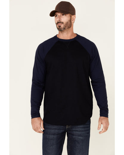 Men's FR Blocked Baseball Long Sleeve Work Shirt