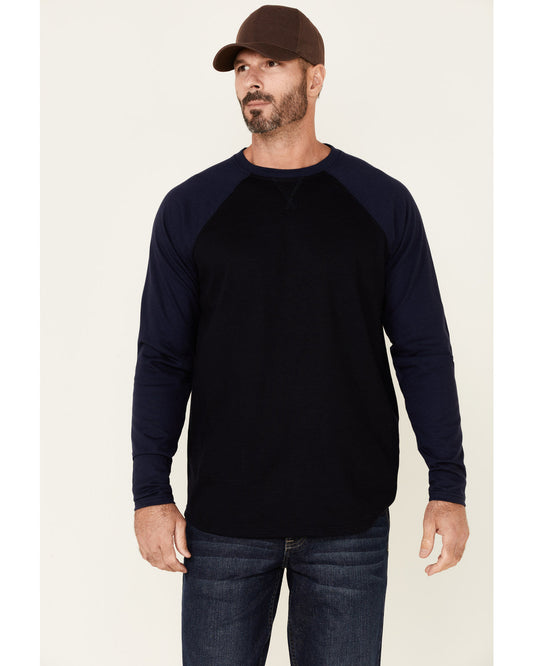 Men's FR Blocked Baseball Long Sleeve Work Shirt