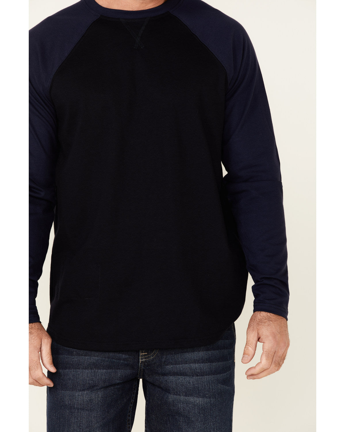 Men's FR Blocked Baseball Long Sleeve Work Shirt