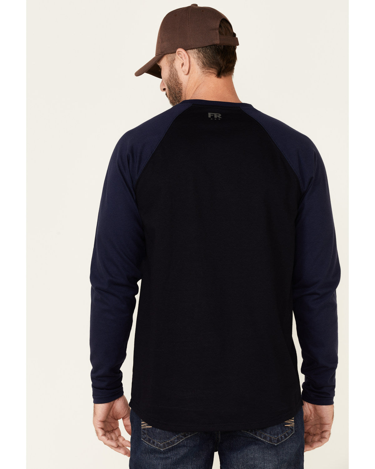 Men's FR Blocked Baseball Long Sleeve Work Shirt