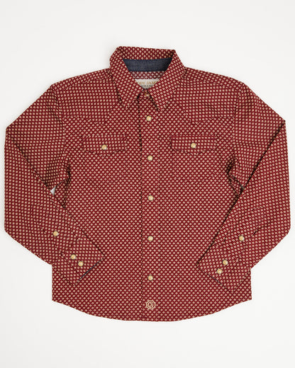 Toddler Boys' NFR Geo Print Long Sleeve Snap Stretch Wester