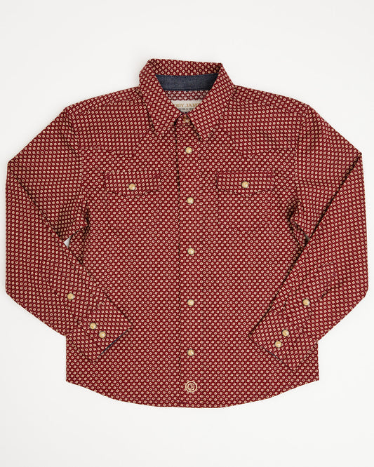 Toddler Boys' NFR Geo Print Long Sleeve Snap Stretch Wester