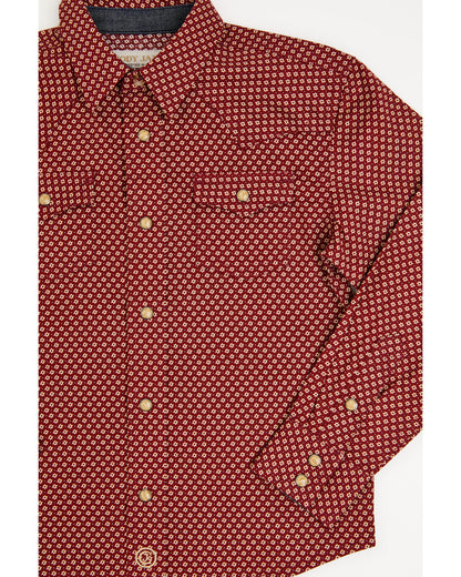 Toddler Boys' NFR Geo Print Long Sleeve Snap Stretch Wester