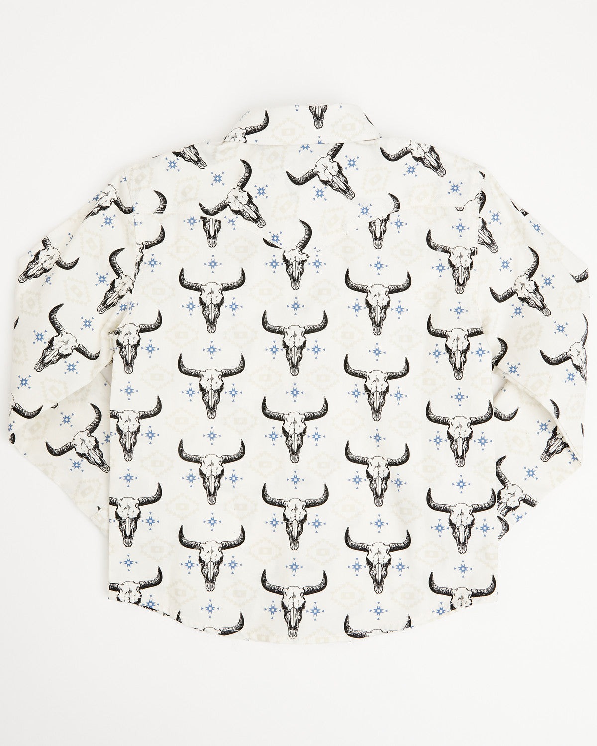 Toddler Boys' Prehistoric Bull Skull Print Long Sleeve Snap