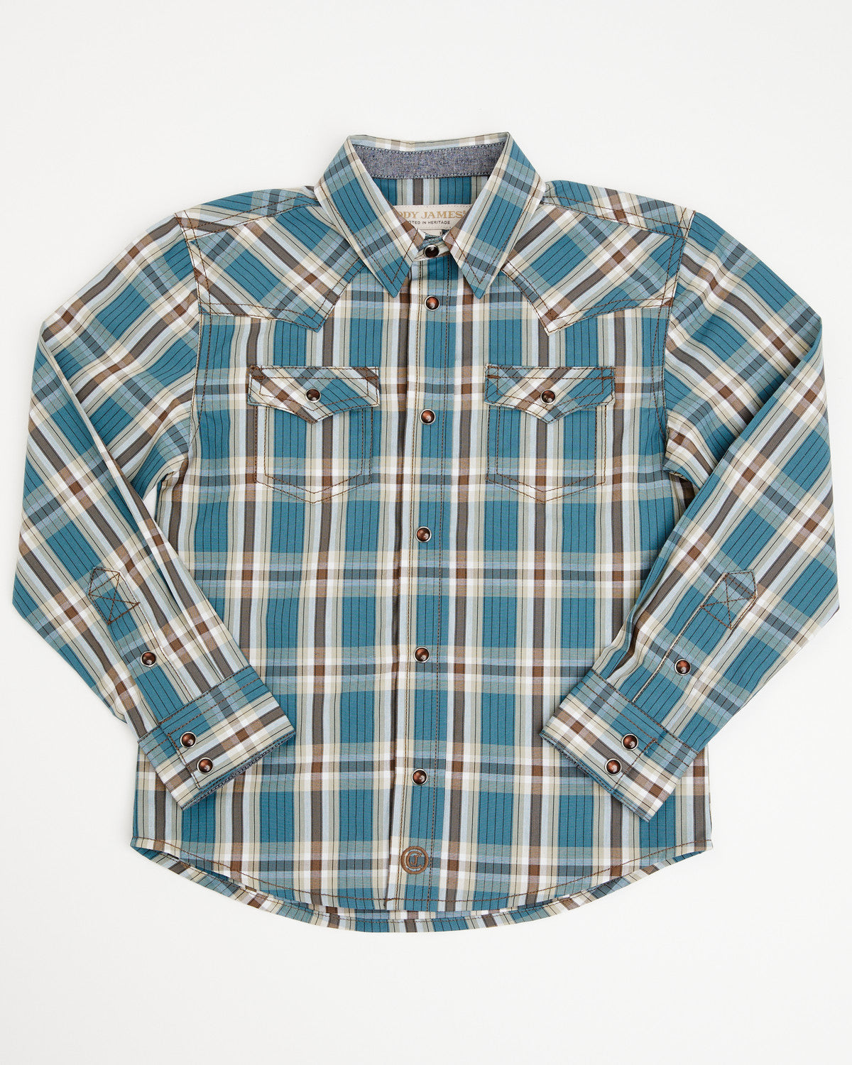 Toddler Boys' Niagra Falls Plaid Print Long Sleeve Snap Wes