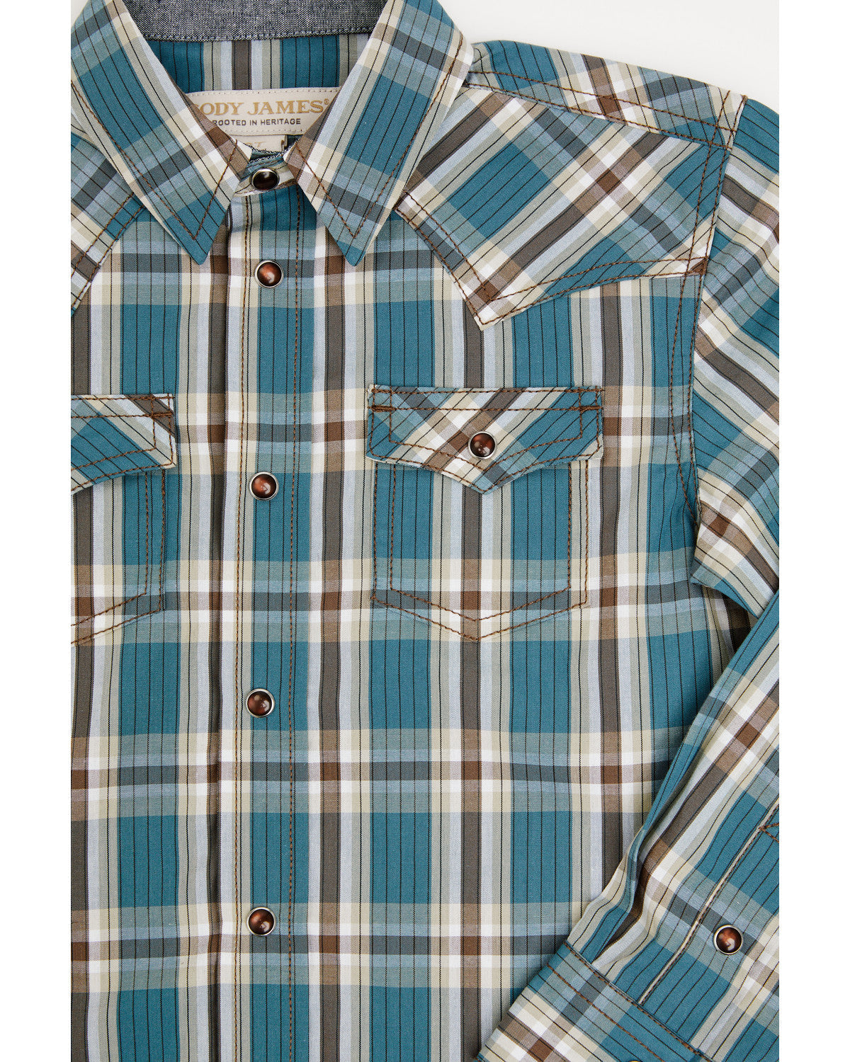 Toddler Boys' Niagra Falls Plaid Print Long Sleeve Snap Wes