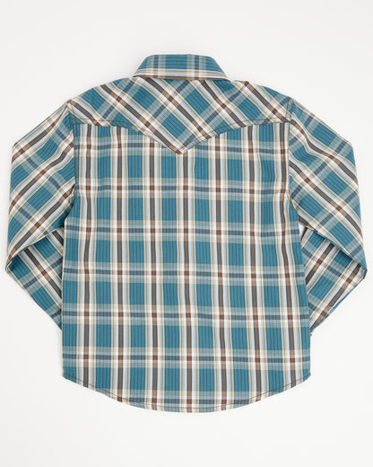 Toddler Boys' Niagra Falls Plaid Print Long Sleeve Snap Wes